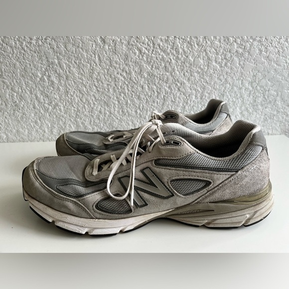 New balance 990 V4 athletic running shoes M990GL4 gray made in USA men’s size 15 - Picture 4 of 11